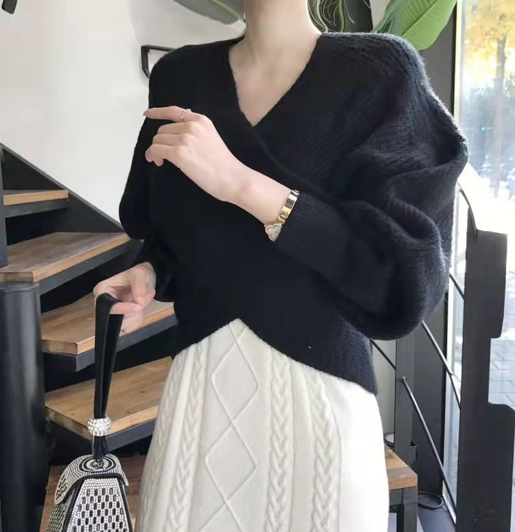 Ricci™ | Pull in maglia incrociata chic