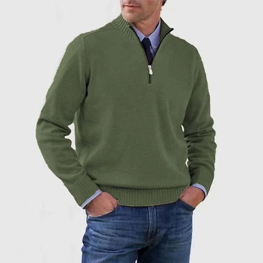 Ricci – Maglione raffinato con mezza zip