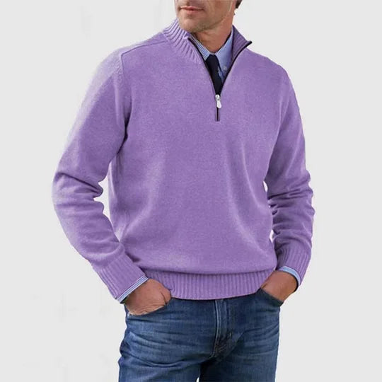 Ricci – Maglione raffinato con mezza zip