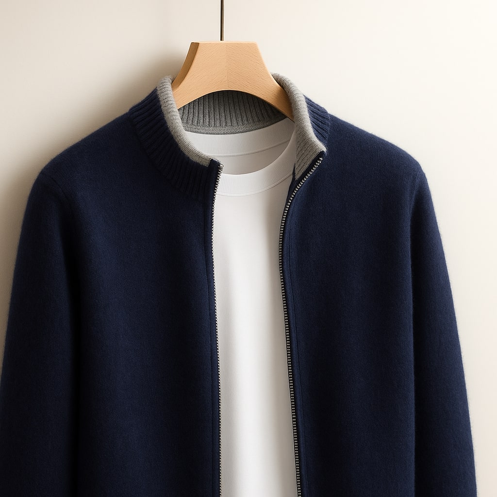RICCI ROMA | GIACCA IN MAGLIA CON ZIP