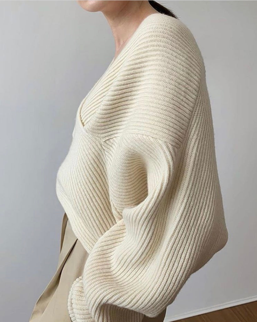 Ricci™ | Pull in maglia incrociata chic