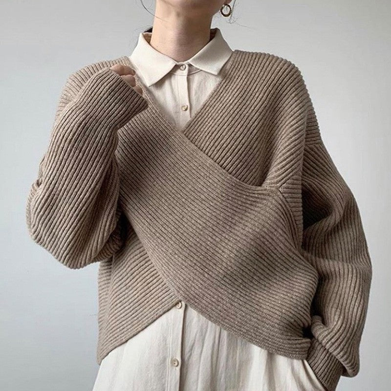 Ricci™ | Pull in maglia incrociata chic