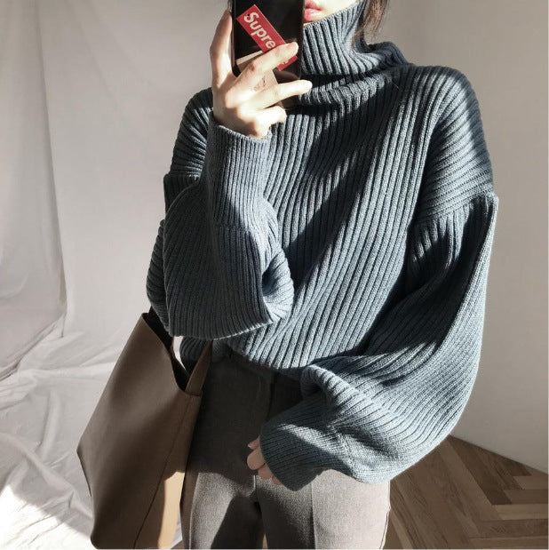 Ricci™ | Pullover di lusso con colletto alto e maniche a palloncino