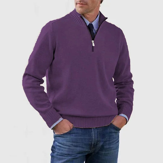Ricci – Maglione raffinato con mezza zip