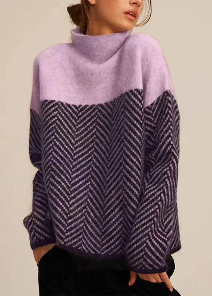 Malene ~ Maglione a collo alto in cotone