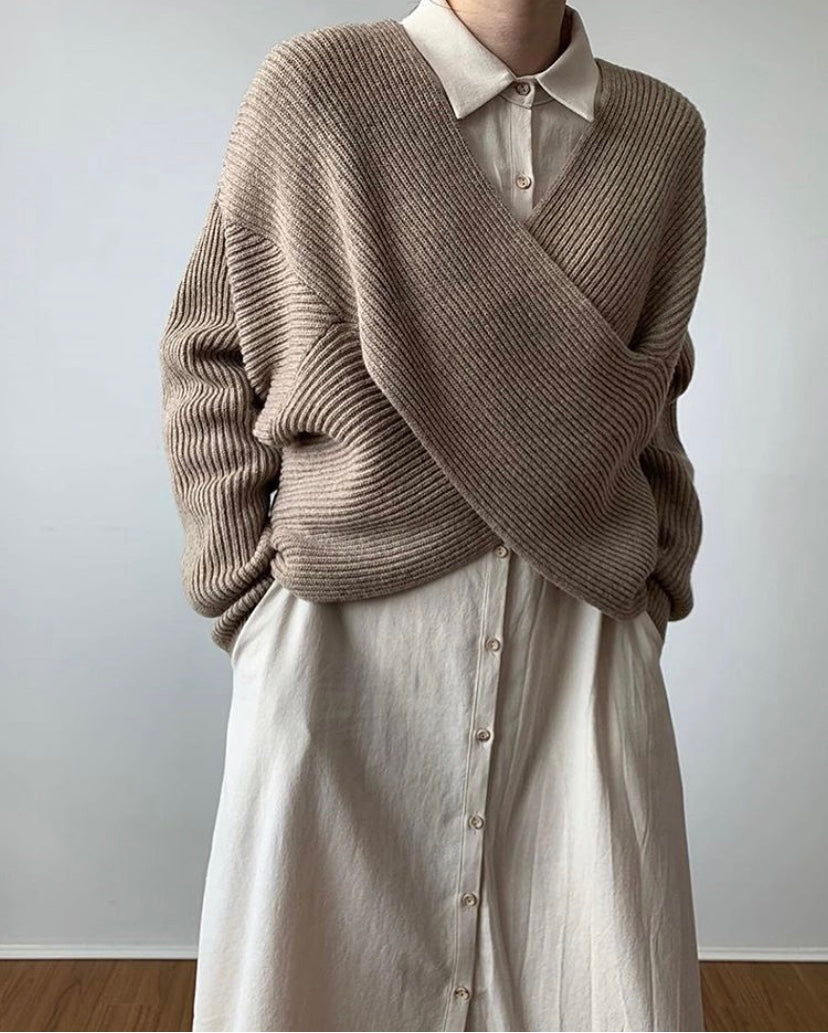 Ricci™ | Pull in maglia incrociata chic