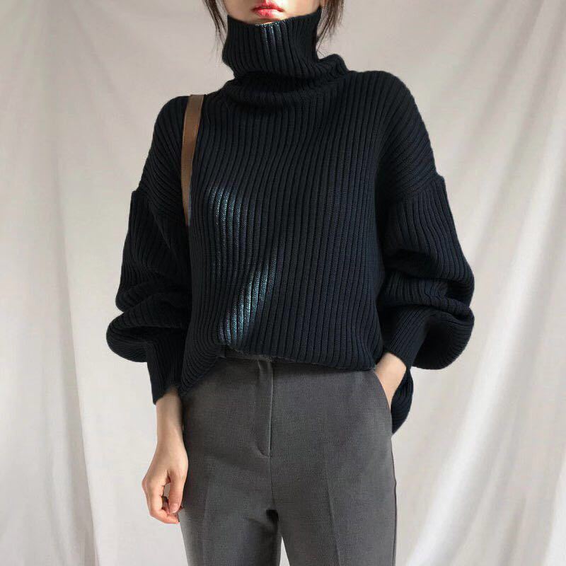 Ricci™ | Pullover di lusso con colletto alto e maniche a palloncino