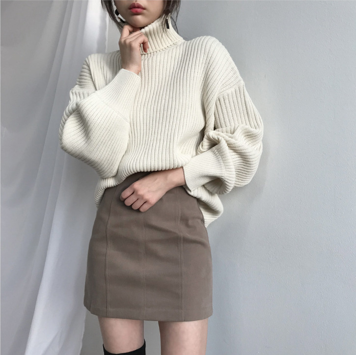 Ricci™ | Pullover di lusso con colletto alto e maniche a palloncino