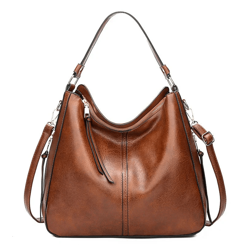 Vintage Leather Bag ’Verona’™ | Borsa elegante con grande capienza