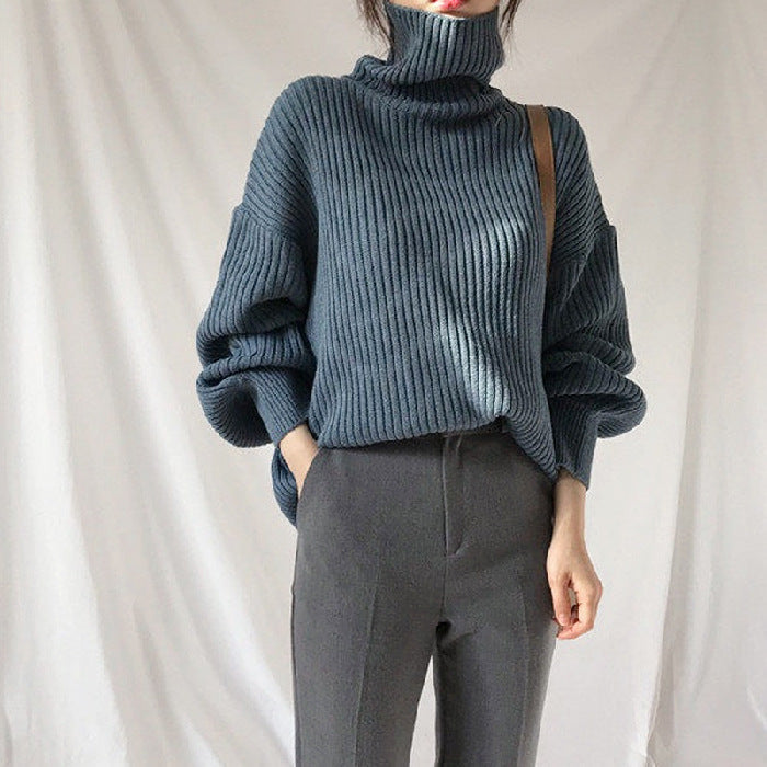 Ricci™ | Pullover di lusso con colletto alto e maniche a palloncino