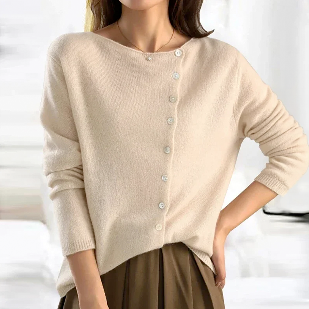 Ricci™ | Cardigan classico in maglia con bottoni