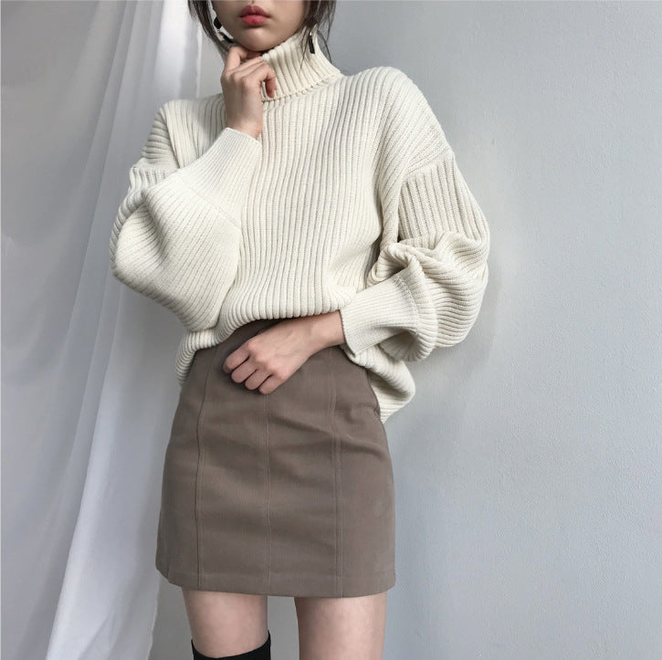 Ricci™ | Pullover di lusso con colletto alto e maniche a palloncino