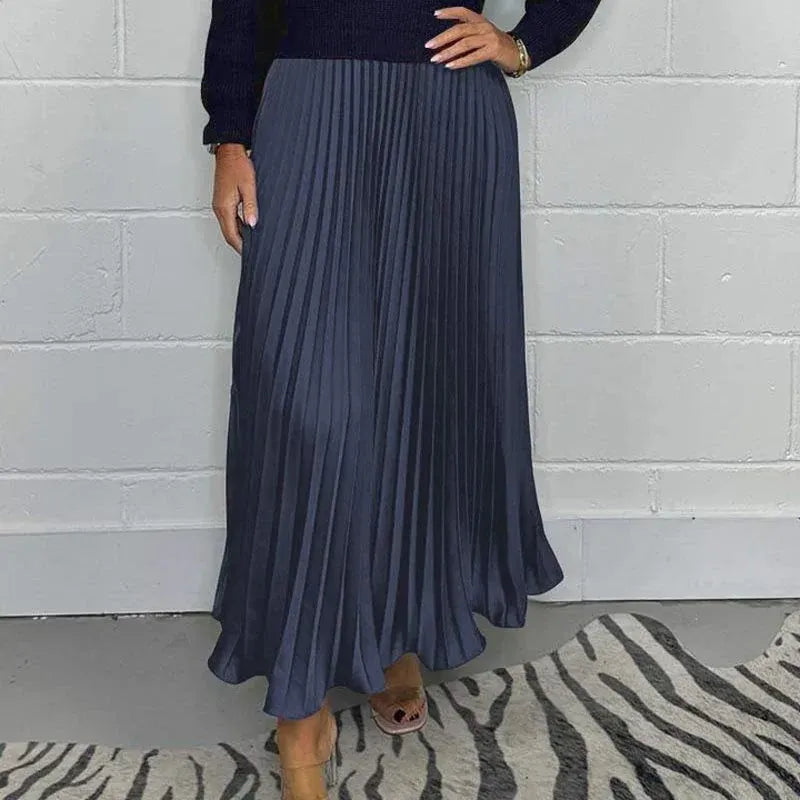 Camilla | Abito lungo con maglione e gonna a pieghe