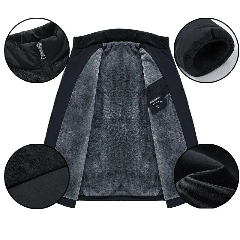 Giacca invernale classica con calda fodera in pile – Elegante e confortevole