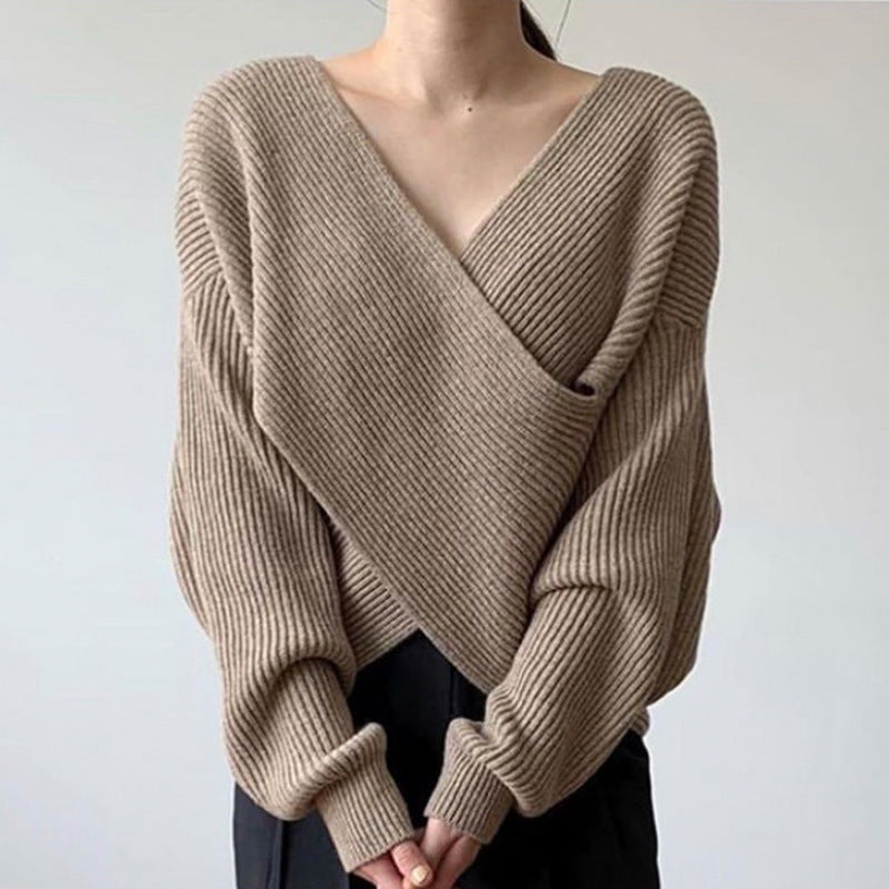 Ricci™ | Pull in maglia incrociata chic
