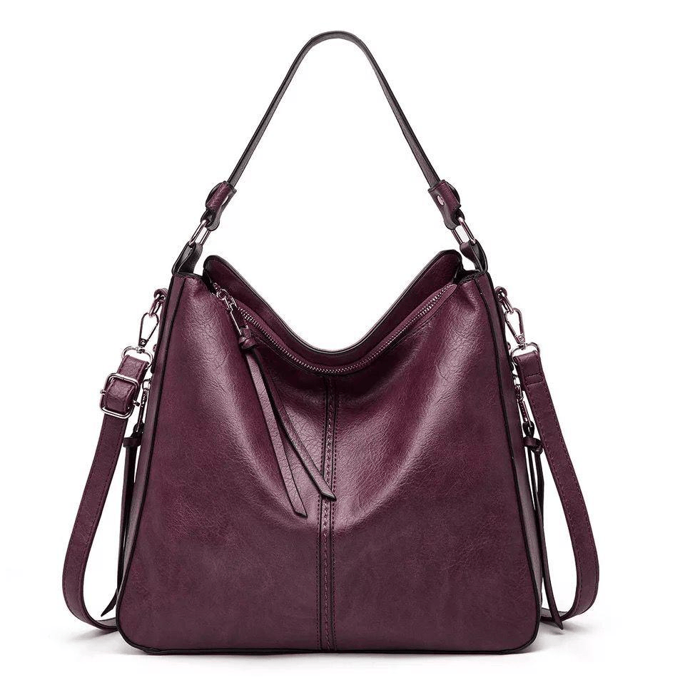Vintage Leather Bag ’Verona’™ | Borsa elegante con grande capienza